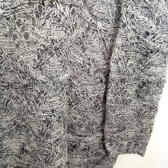Marled Pointelle Knit Batwing Sweater - Picture 10 of 13